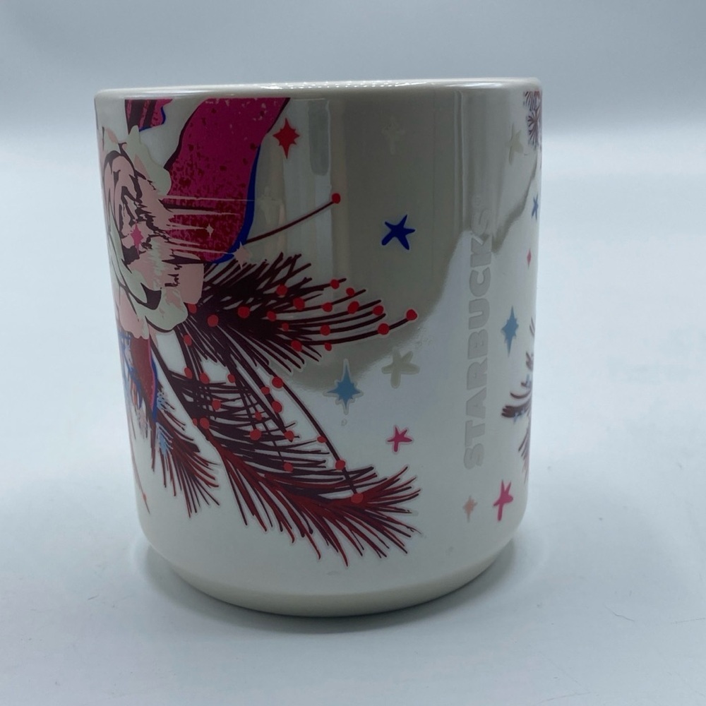 Starbucks Holiday 2023 Ceramic Double Walled Roses & Pinecones Tumbler No Lid 8o - Picture 1 of 7